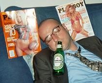 Dan is sleeping on it